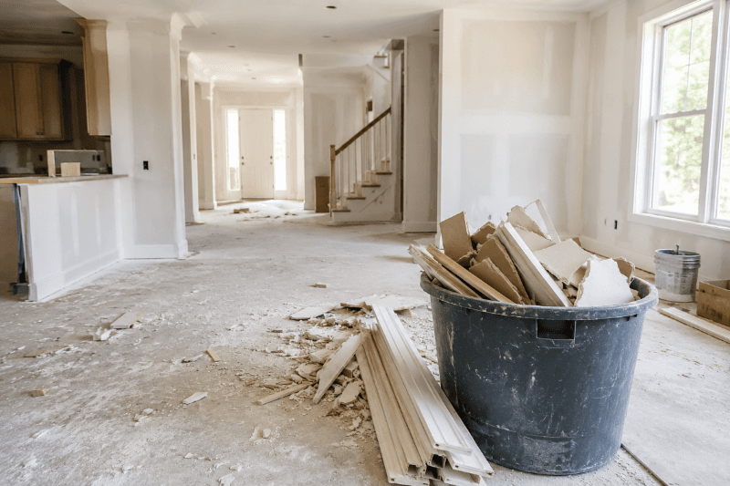 Construction debris cleanup